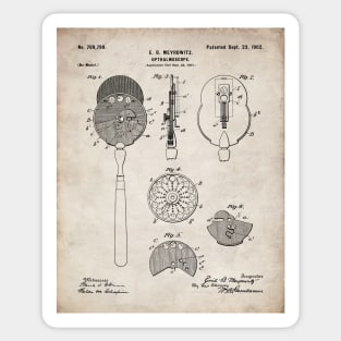 Ophthalmoscope Patent - Optometrist Eye Doctors Office Art - Antique Sticker